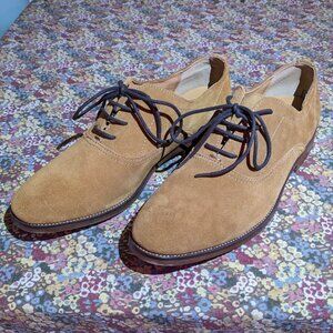 Goodfellow & Co men's size 9 tan light brown suede oxford gracin dress shoes